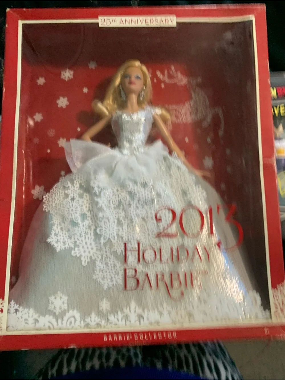 Barbie Holiday Collector Doll in White and Gold Ensemble